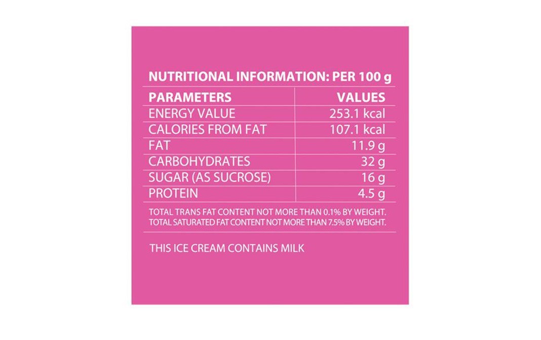 Baskin Robbins Premium Ice Cream Gold Medal Ribbon   Pack  125 millilitre